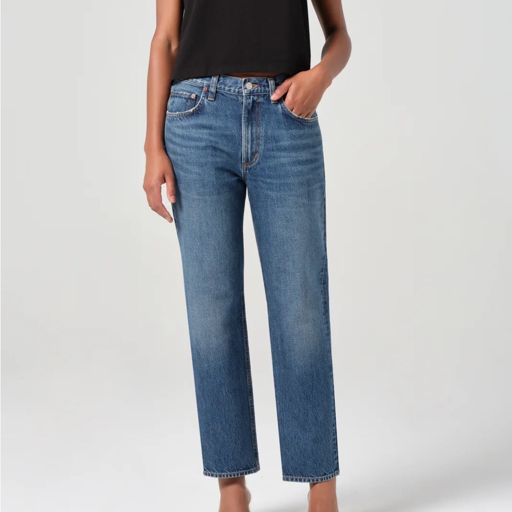 Agolde Straight Leg Mid Rise Jean in Essence